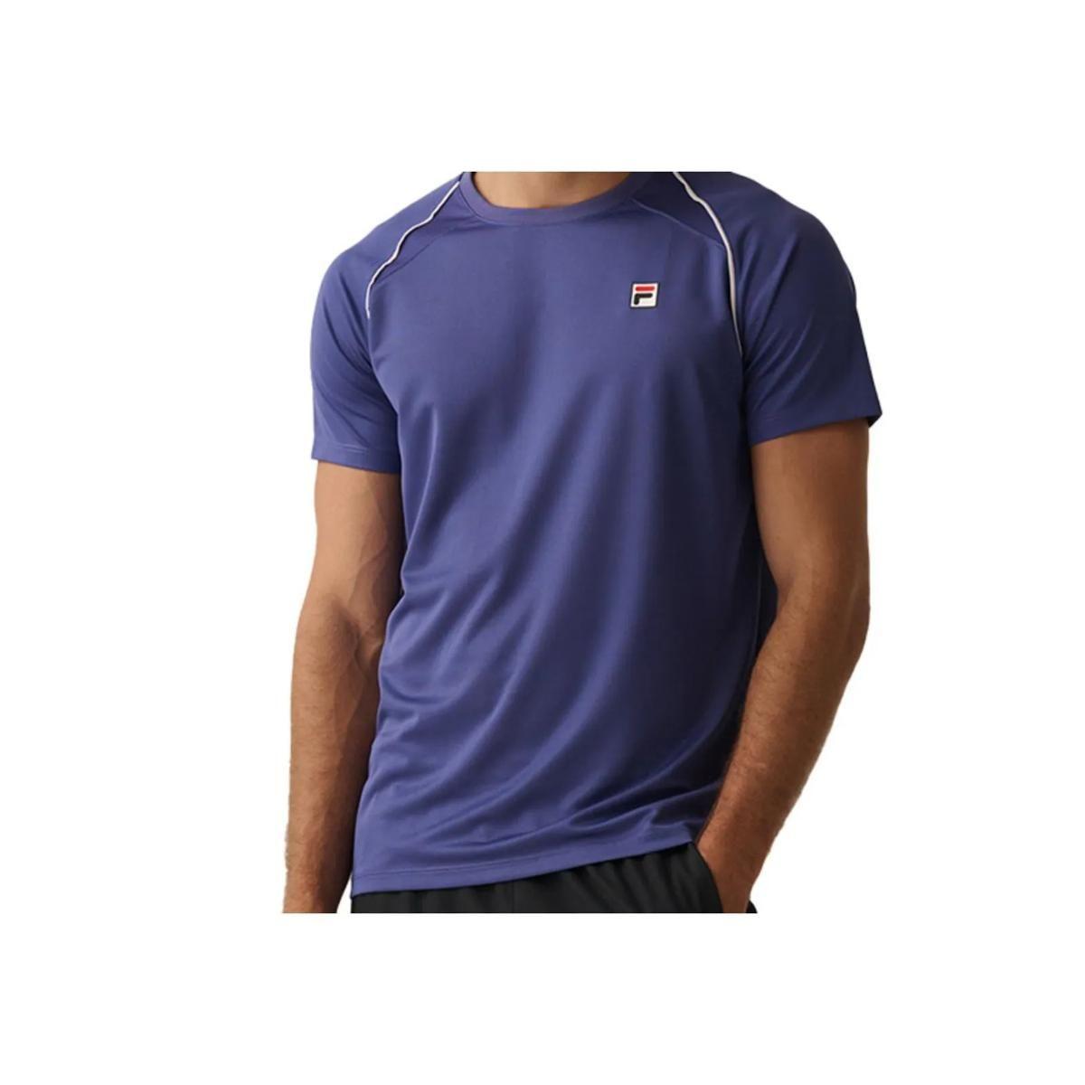 Polera Fila Tennis Line II Hombre Azul-0