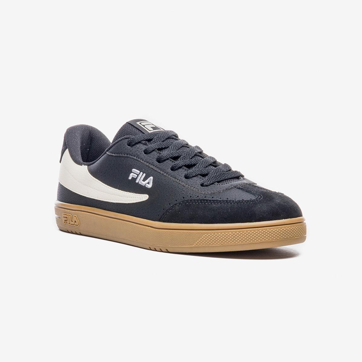 Zapatilla Fila Court 80 Hombre Negro-2