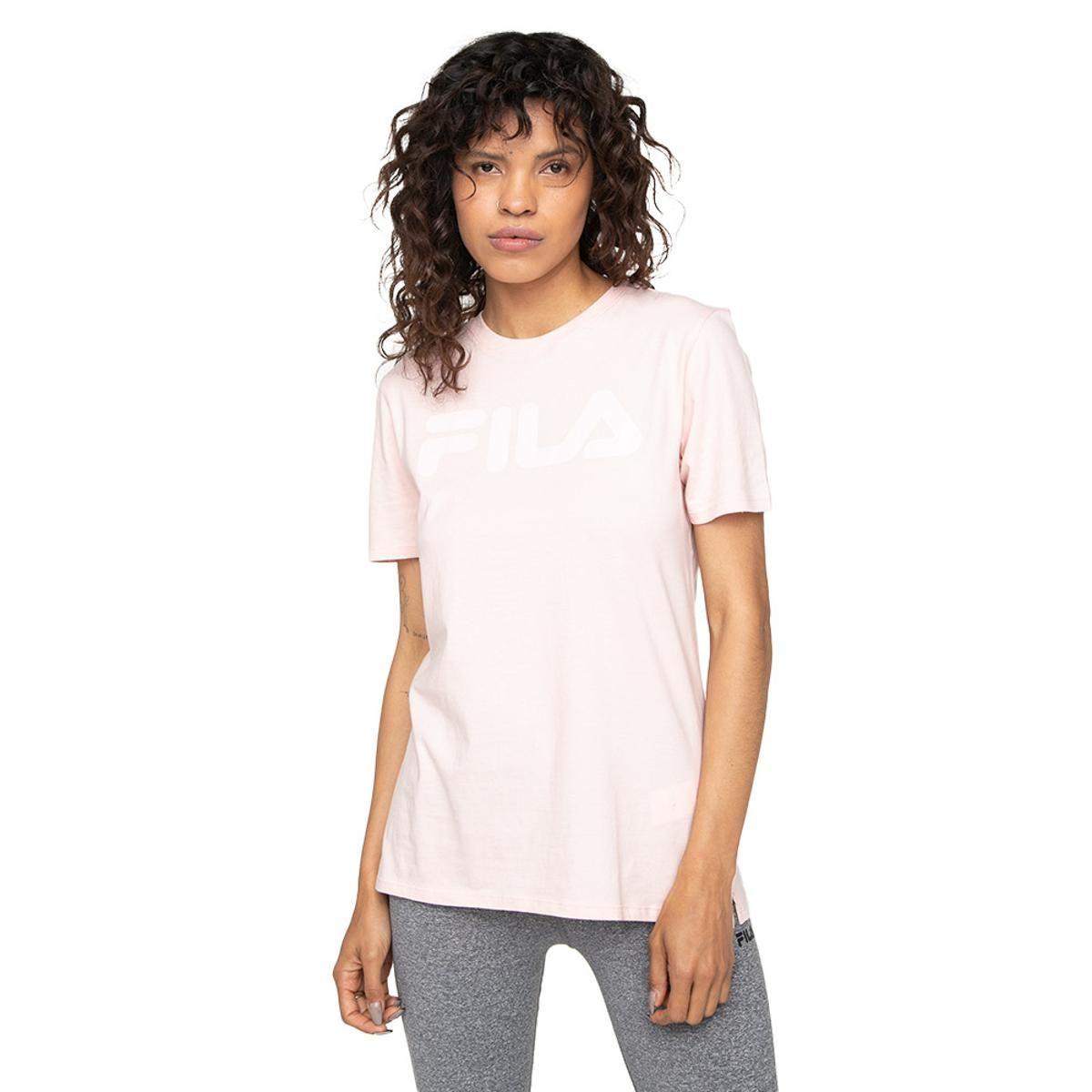 Polera Fila Letter Premium Mujer Rosado-0