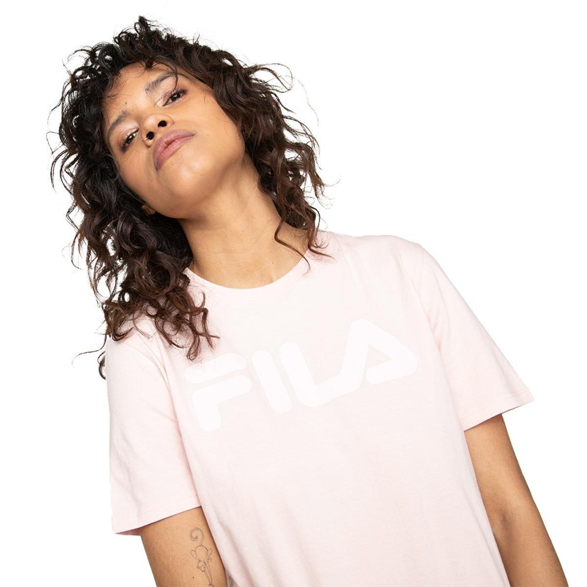 Polera Fila Letter Premium Mujer Rosado-1