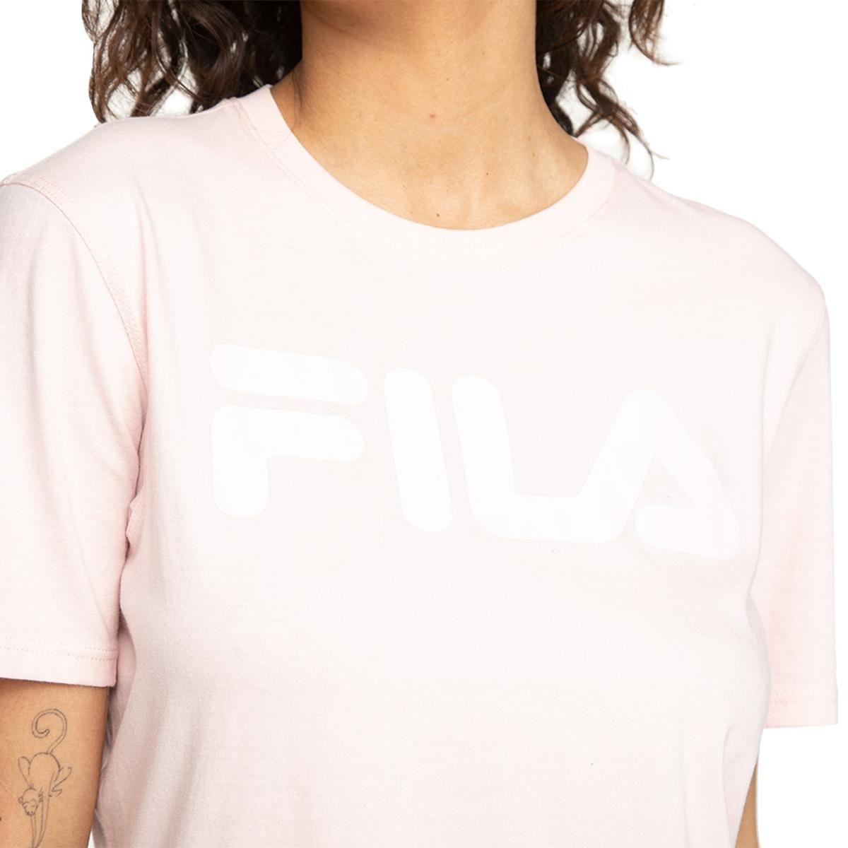 Polera Fila Letter Premium Mujer Rosado-3