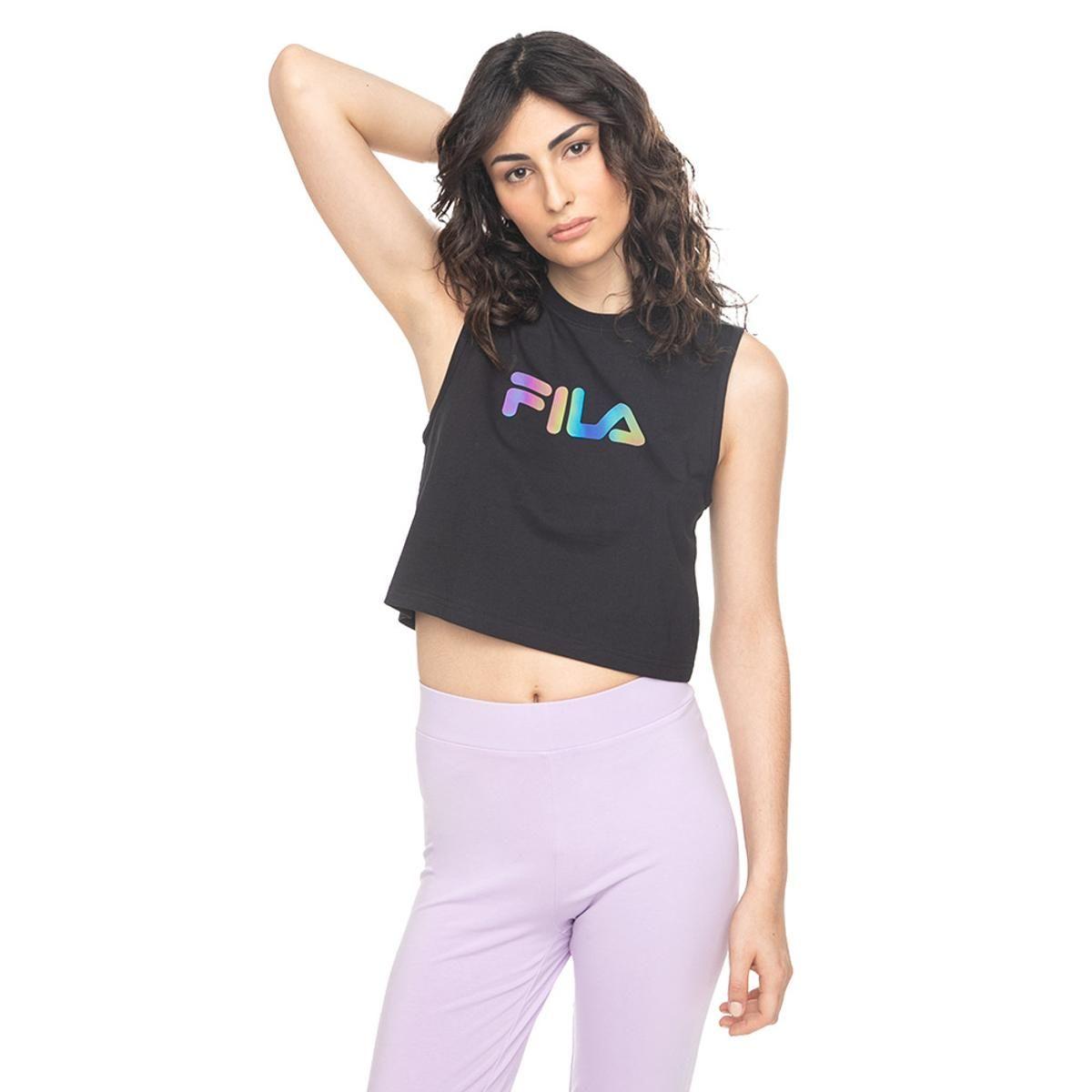 Polera Fila Letter I S/M Mujer Negro-0