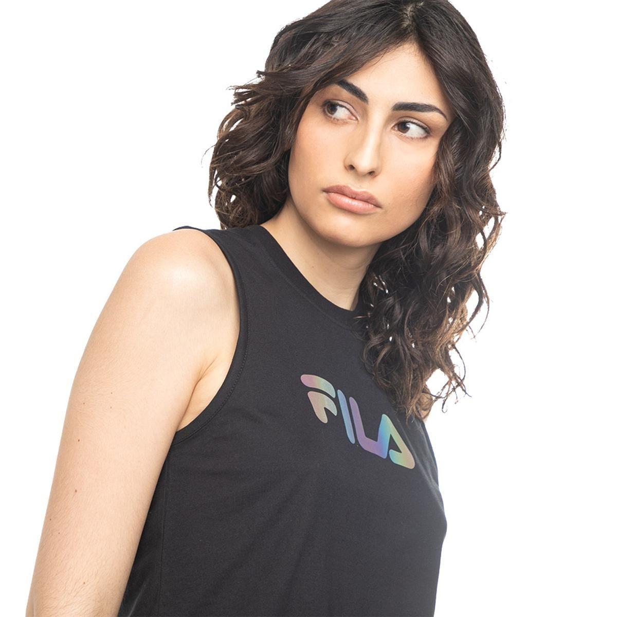 Polera Fila Letter I S/M Mujer Negro-1