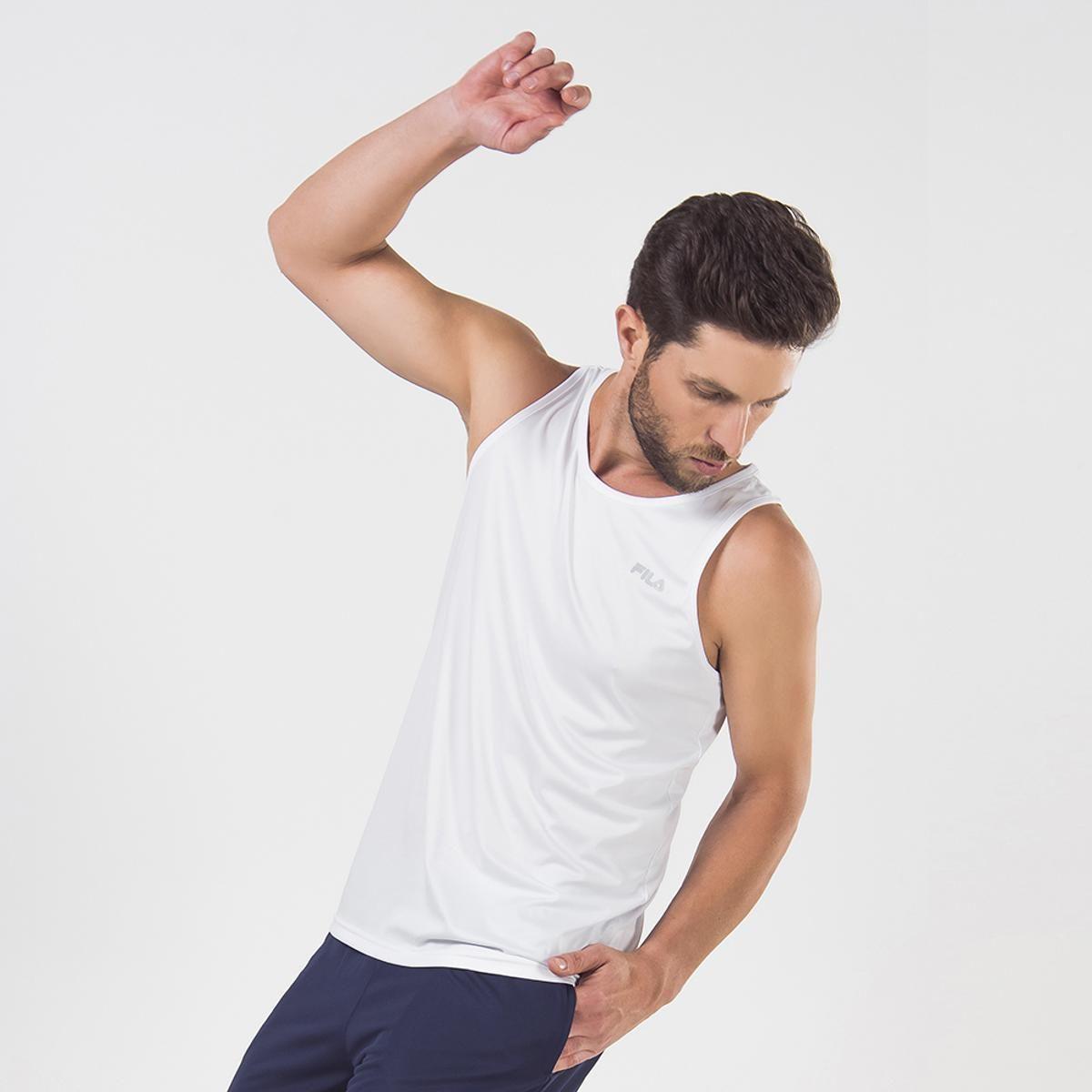 Polera Fila Basic Sports S/M Hombre Blanco-1