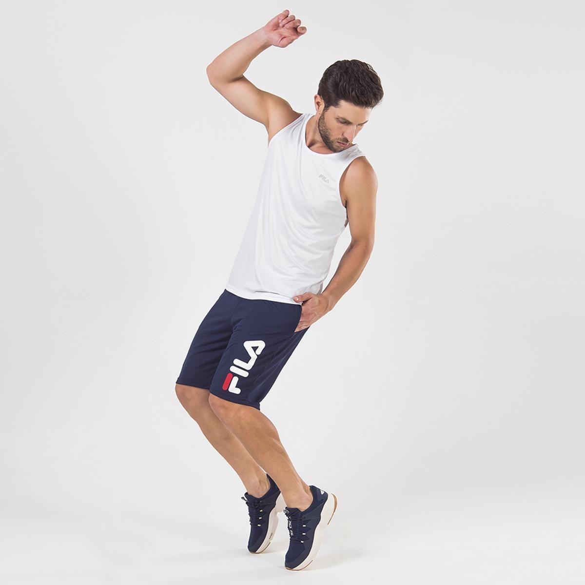 Polera Fila Basic Sports S/M Hombre Blanco-3