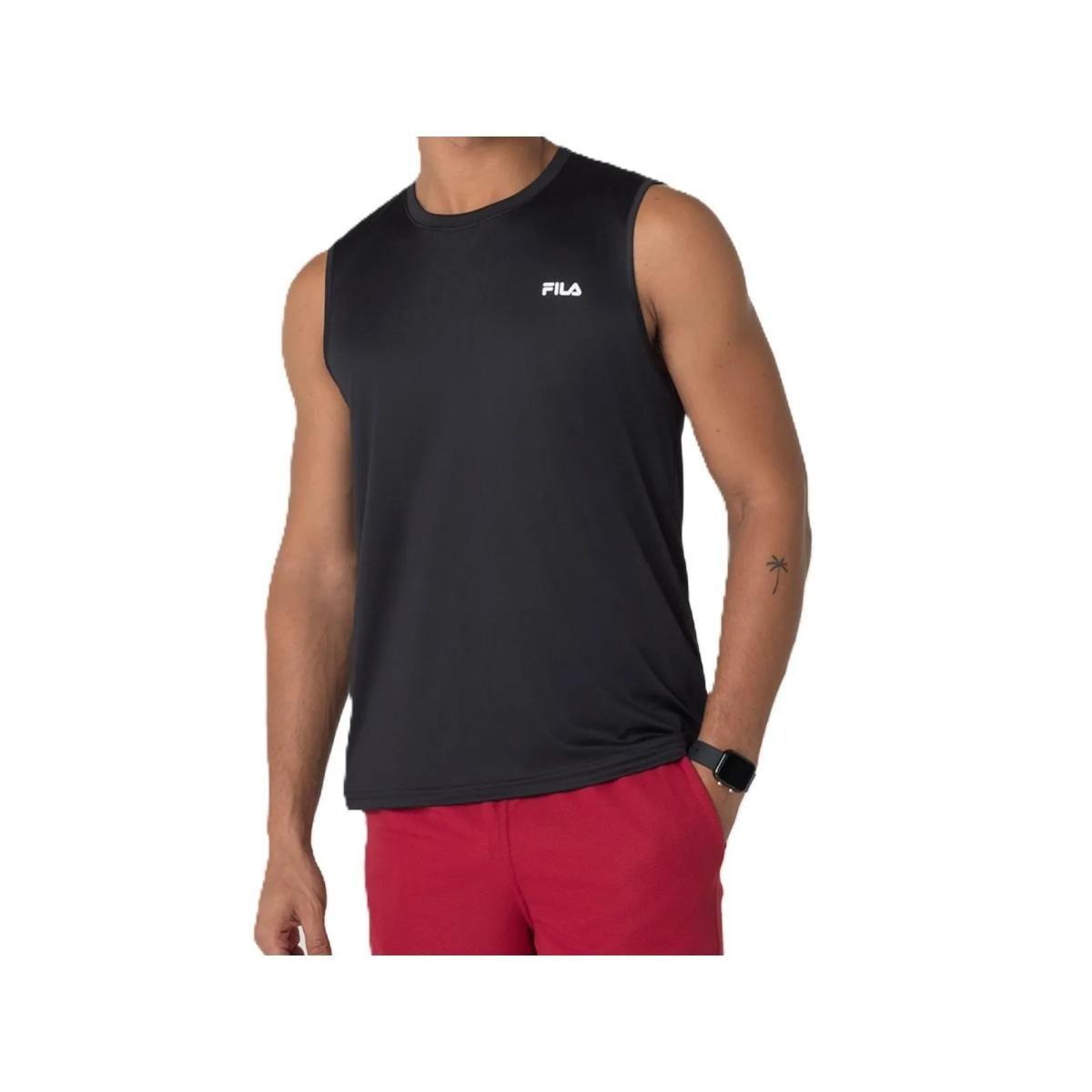 Polera Fila Basic Sports II S/M Hombre Negro-0