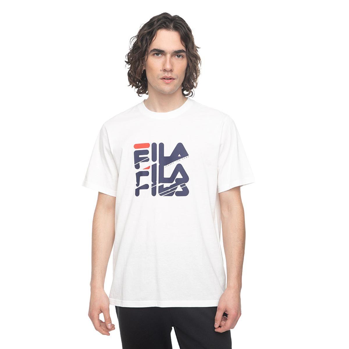 Polera Fila Classic Big Logo Hombre Blanco-0