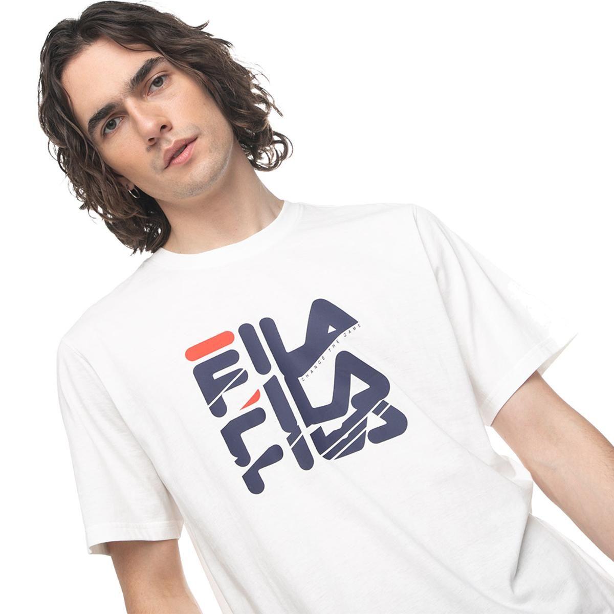 Polera Fila Classic Big Logo Hombre Blanco-2