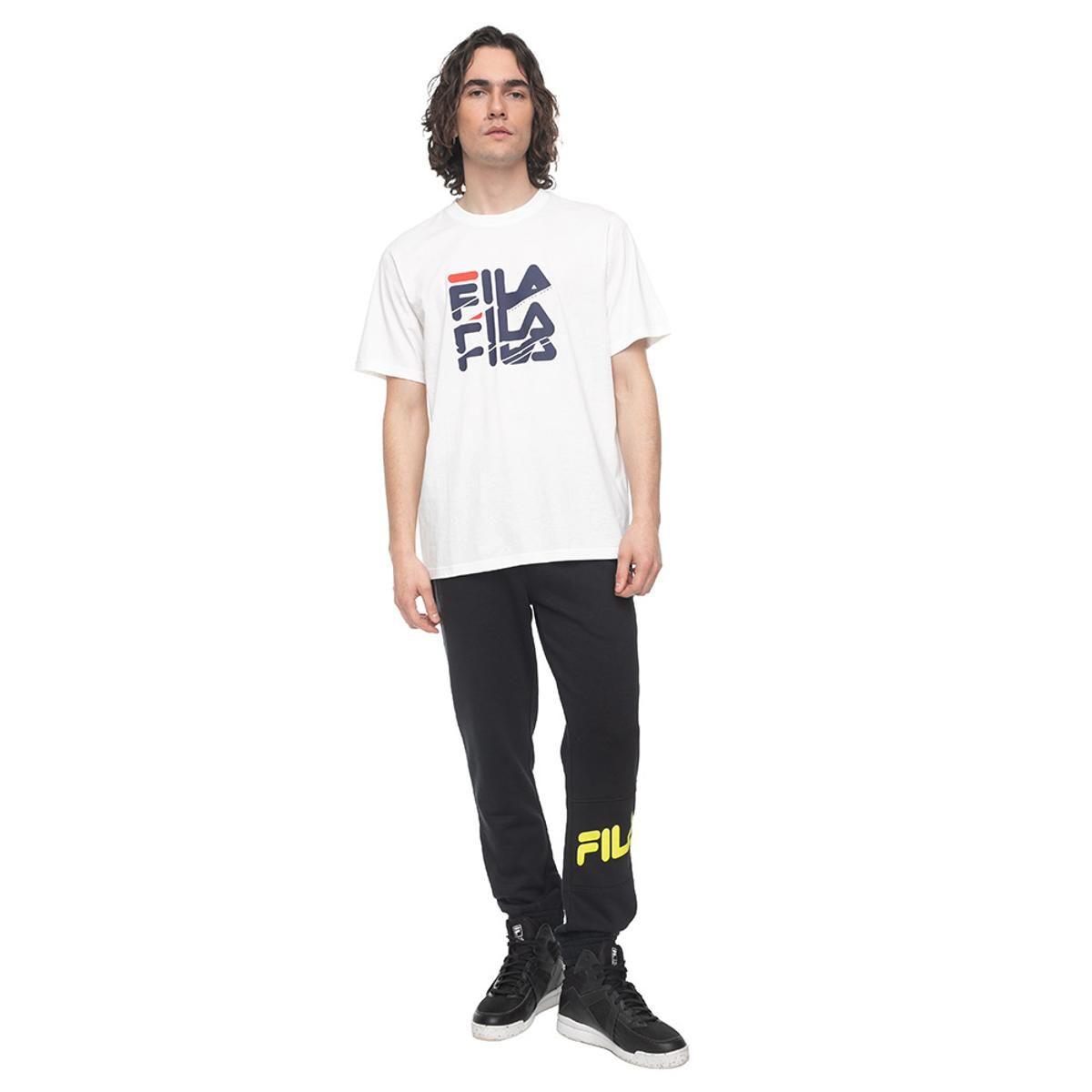 Polera Fila Classic Big Logo Hombre Blanco-4