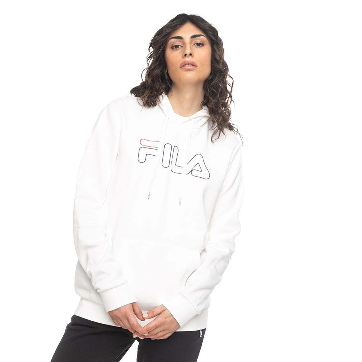 Polerón Fila Basic Outline Big Logo Mujer Blanco-0