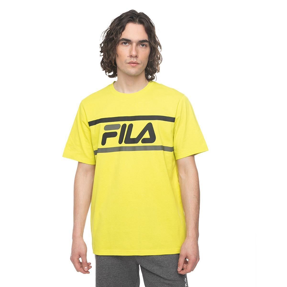 Polera Fila Letter Colors Hombre Amarillo-0