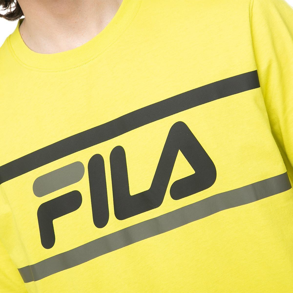 Polera Fila Letter Colors Hombre Amarillo-3