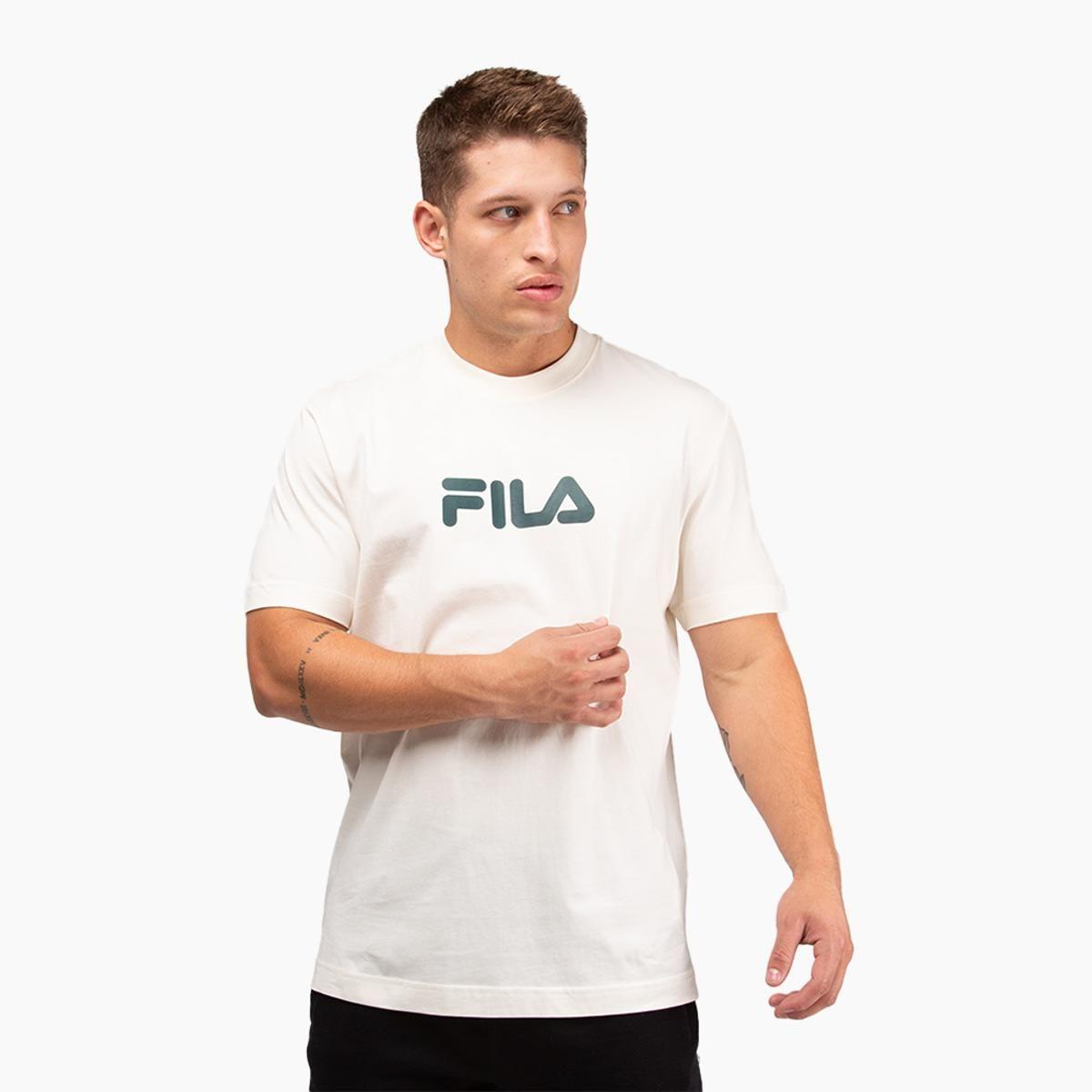 Polera Fila Comfort Letter Hombre Blanco-0