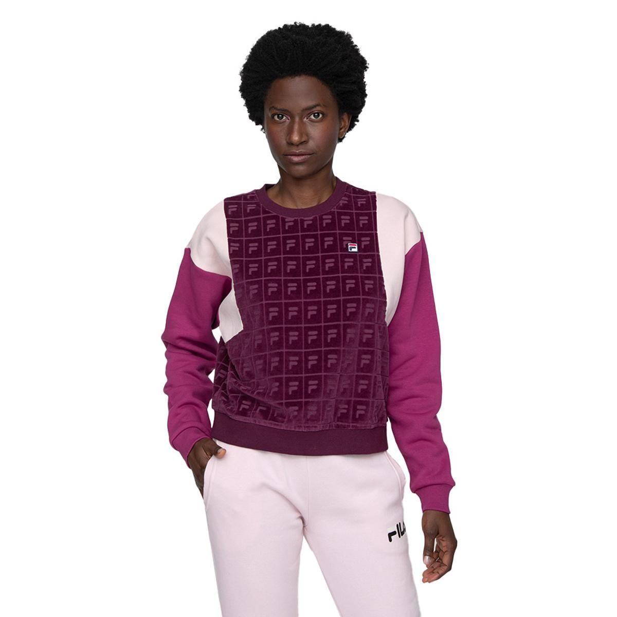 Polerón Fila Block  Mujer Morado-0