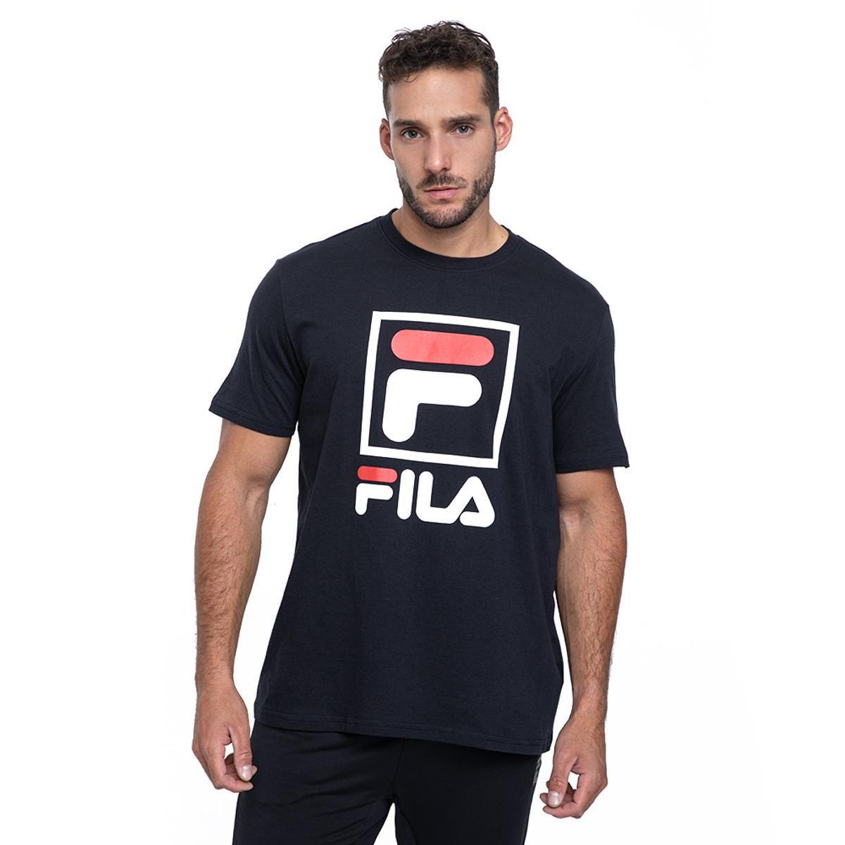 Polera Fila Stack New Hombre Negro-0