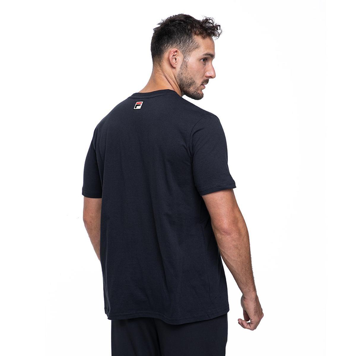 Polera Fila Stack New Hombre Negro-1
