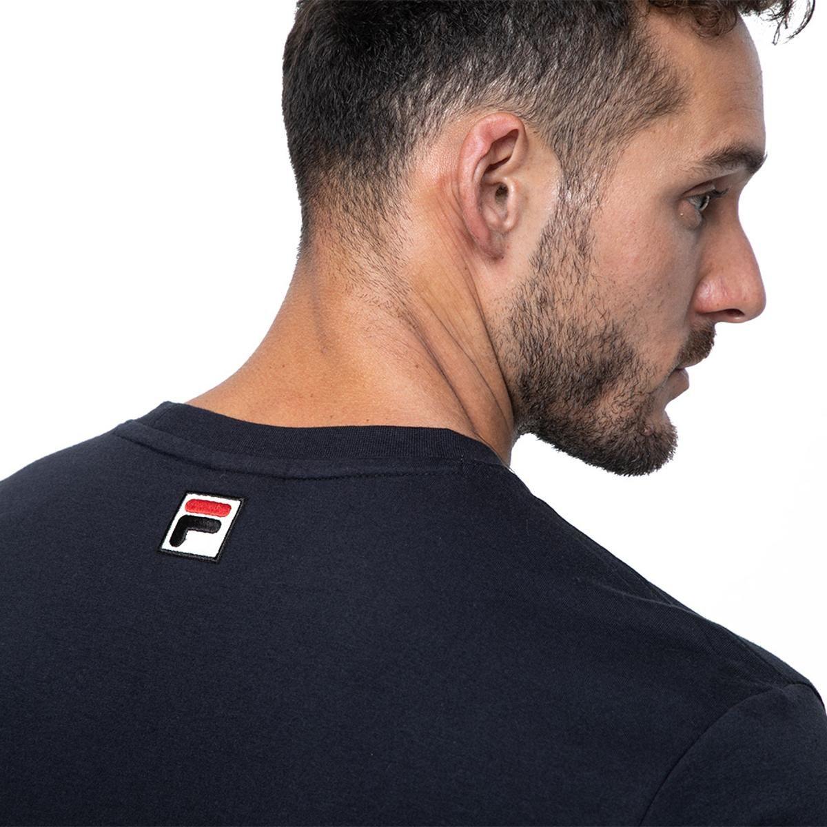 Polera Fila Stack New Hombre Negro-3