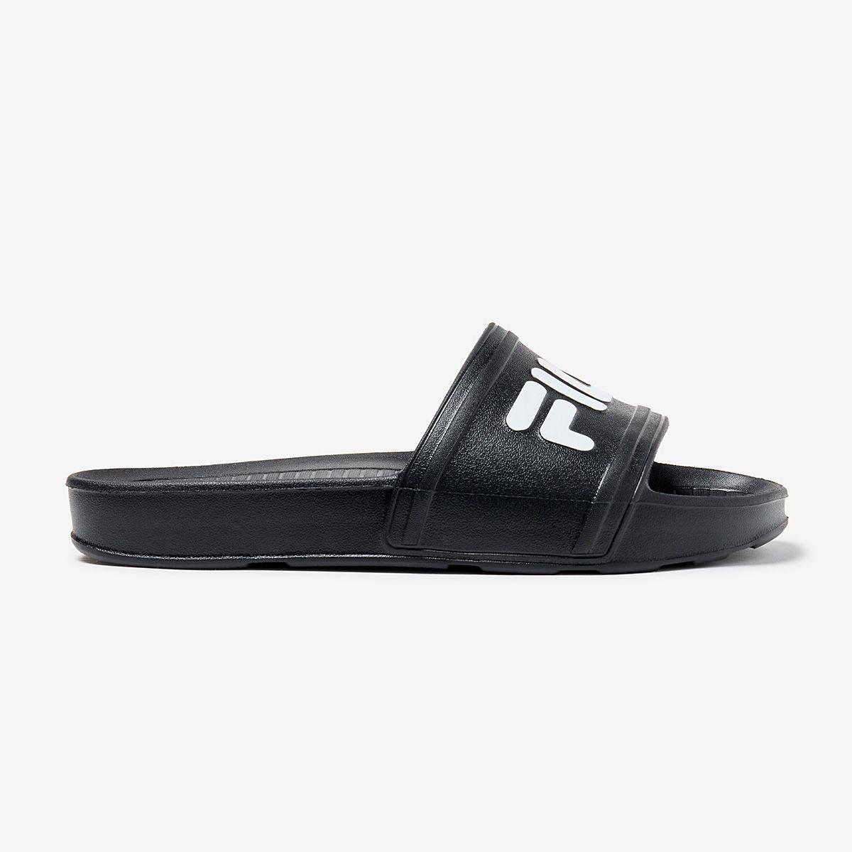 Sandalia Fila Action Slide Mujer Negro-0