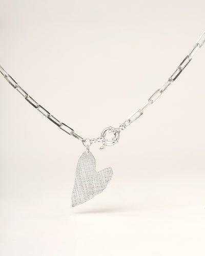 COLLAR PLATA MUJER PARA REGALO CORAZON SIMO45 - CANTARINA JOYAS-0