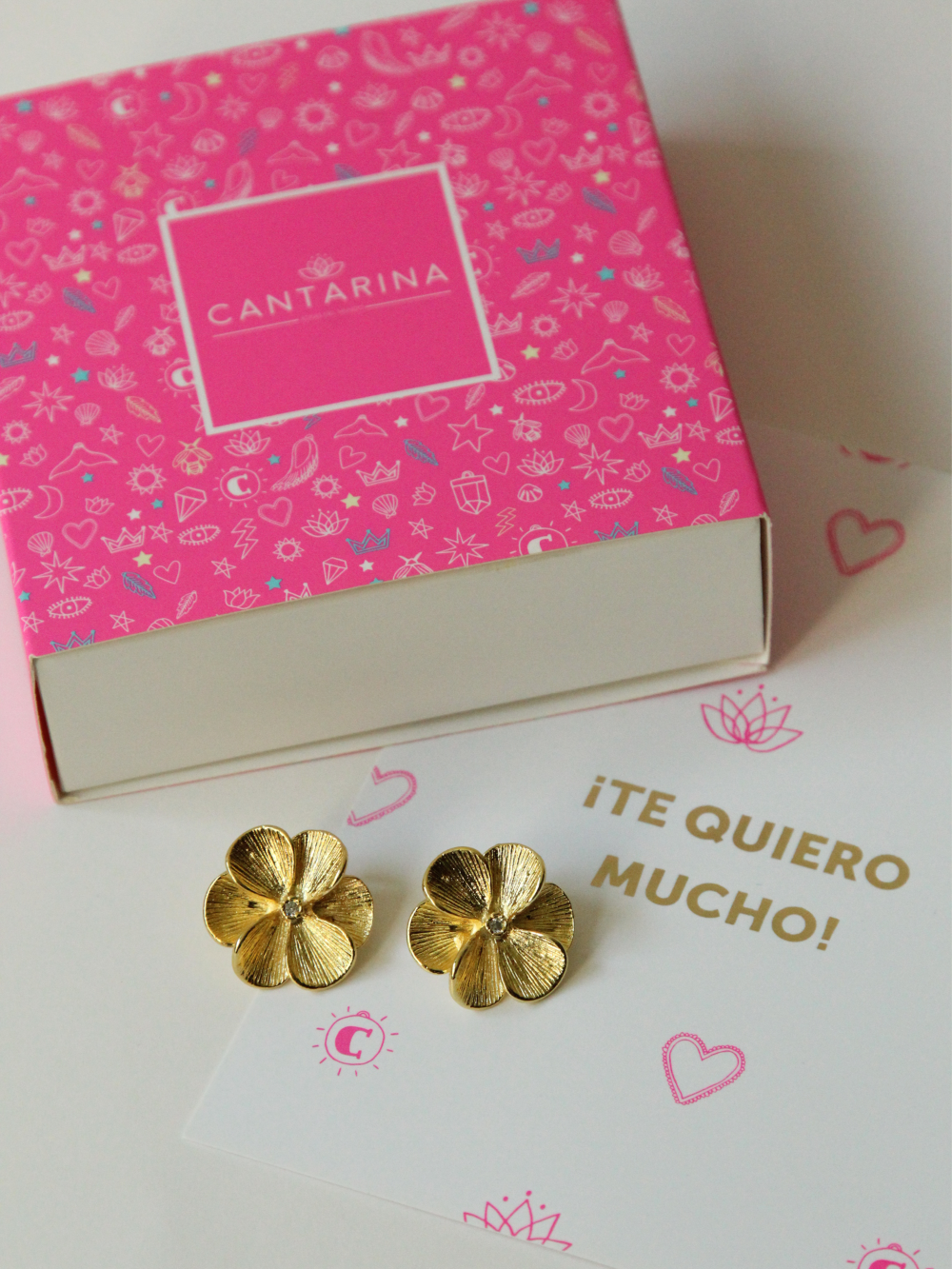 aros oro flor matilde regalo mujer cantarina -1