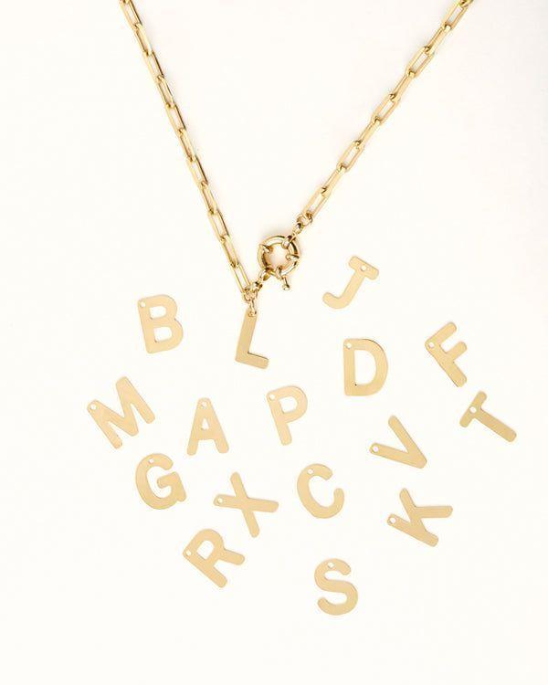 COLLAR ORO MUJER INICIAL A SIMONA 45 - CANTARINA-0