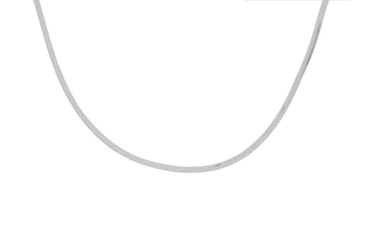 Collar Plata Mujer Para Regalo Cinta 45cm Cantarina-0