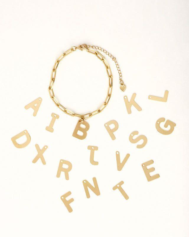 PULSERA ORO  MUJER LETRA G CATALINA - CANTARINA-0