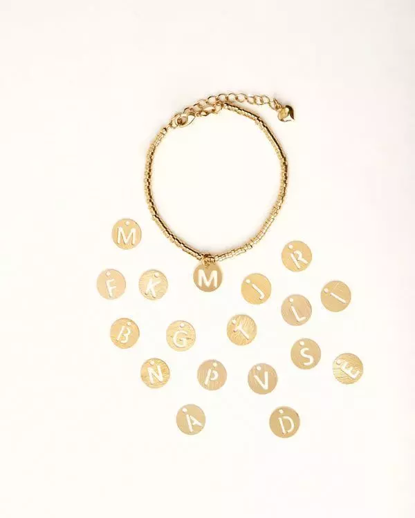 PULSERA ORO  MUJER INICIAL E CALA - CANTARINA-0