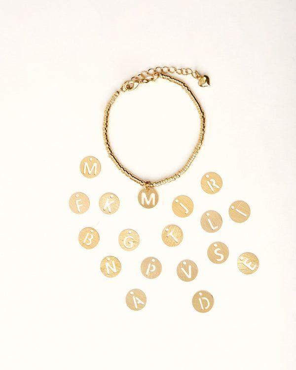 PULSERA ORO  MUJER INICIAL S CALA - CANTARINA-0