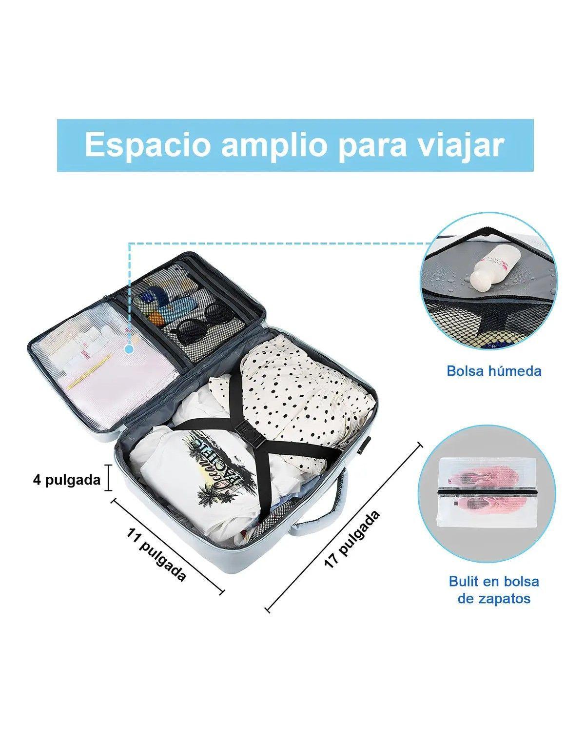 Mochila Impermeable 1001 Azul Para Laptop 15.6" Viaje Aprobado Avión-3