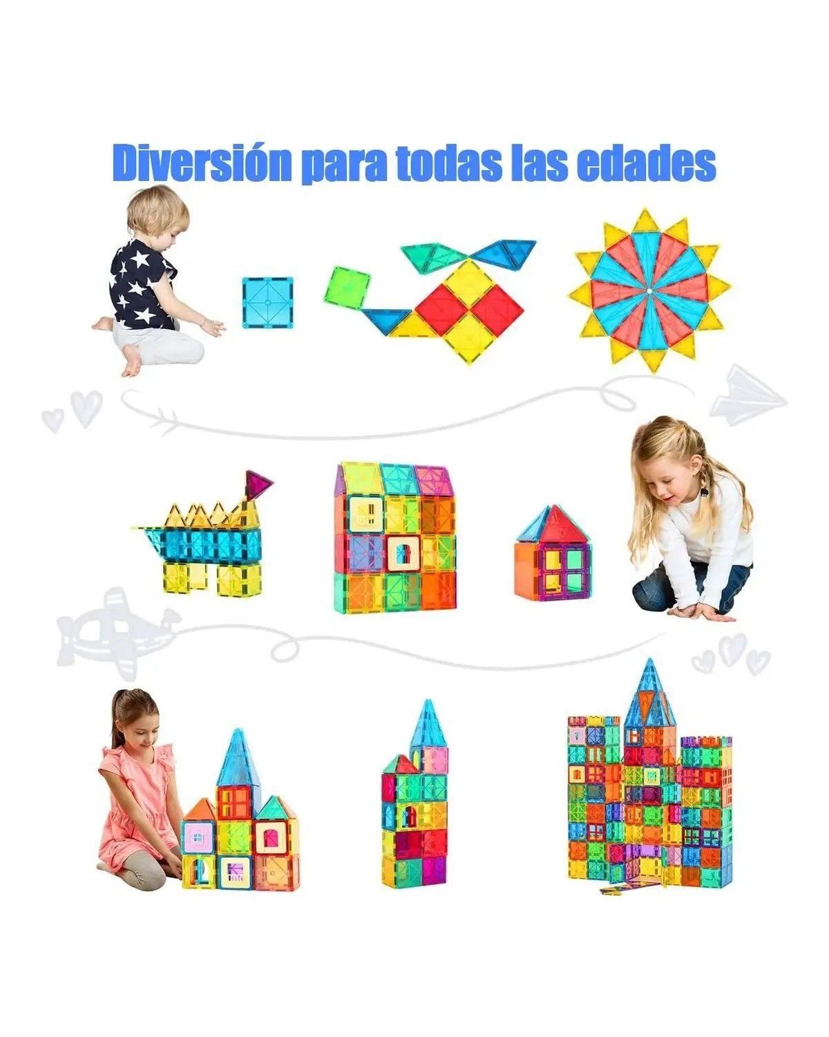 Set Còlourful Bloques Magnéticos Para Construir 60 Piezas-2