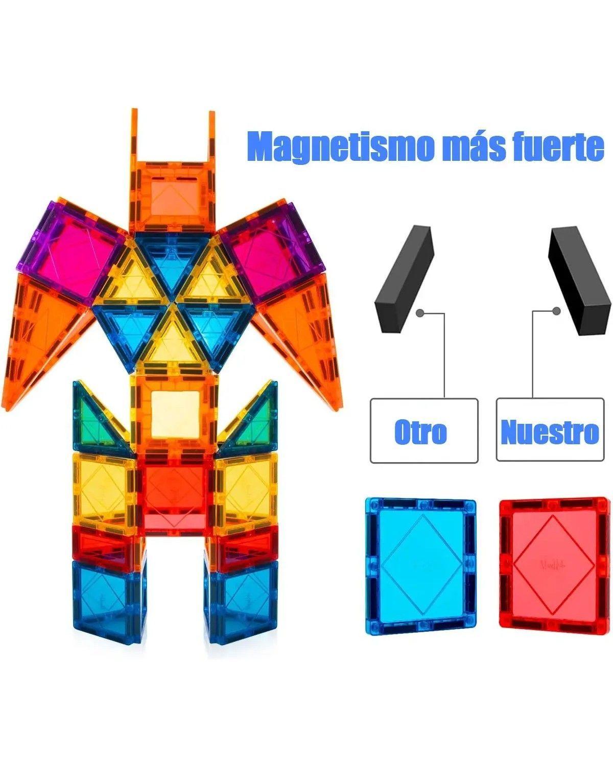 Set Còlourful Bloques Magnéticos Para Construir 60 Piezas-3