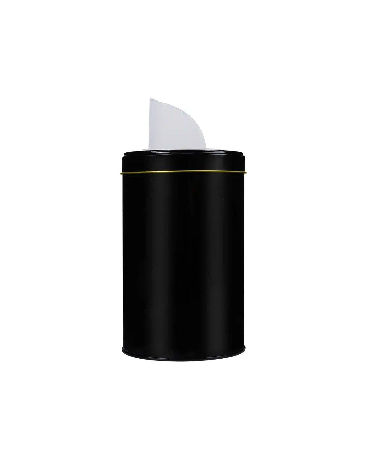 Tarro De Almacenamiento Para Yerba Mate Con Tolva Abatible Color Negro-0