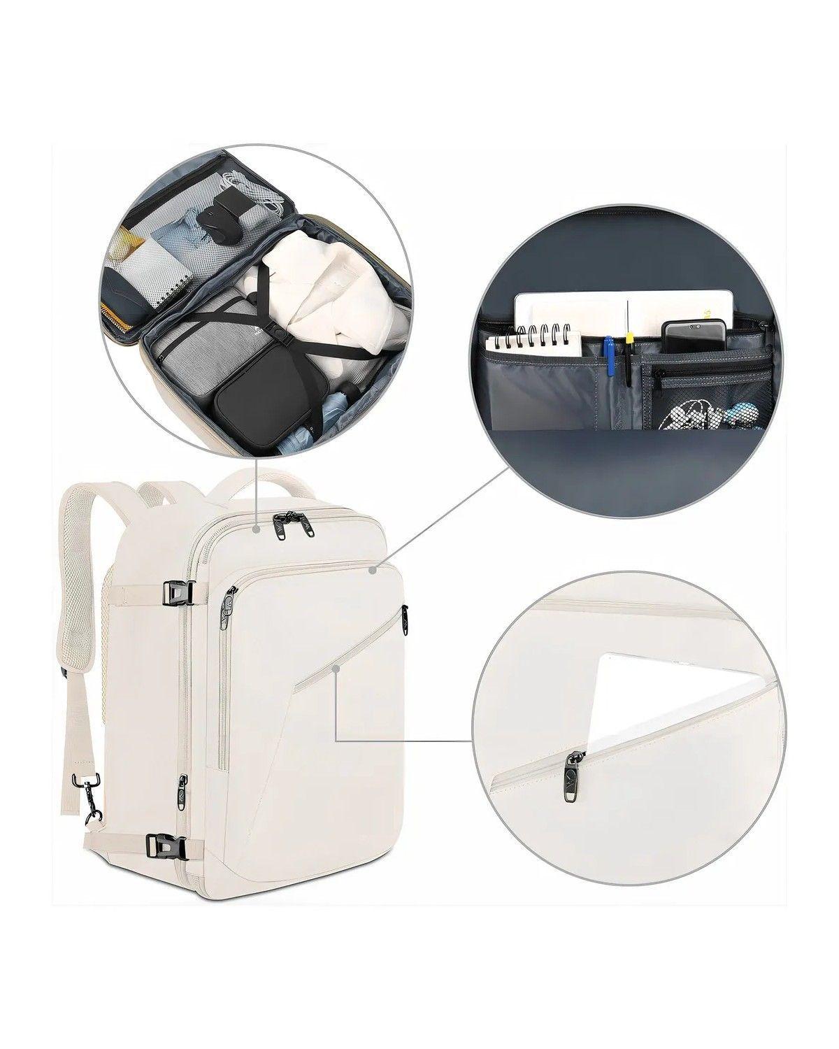 Mochila De Viaje e Impermeable, Expandible Antirrobo Grande Equipaje De Mano De 10 Kg-1