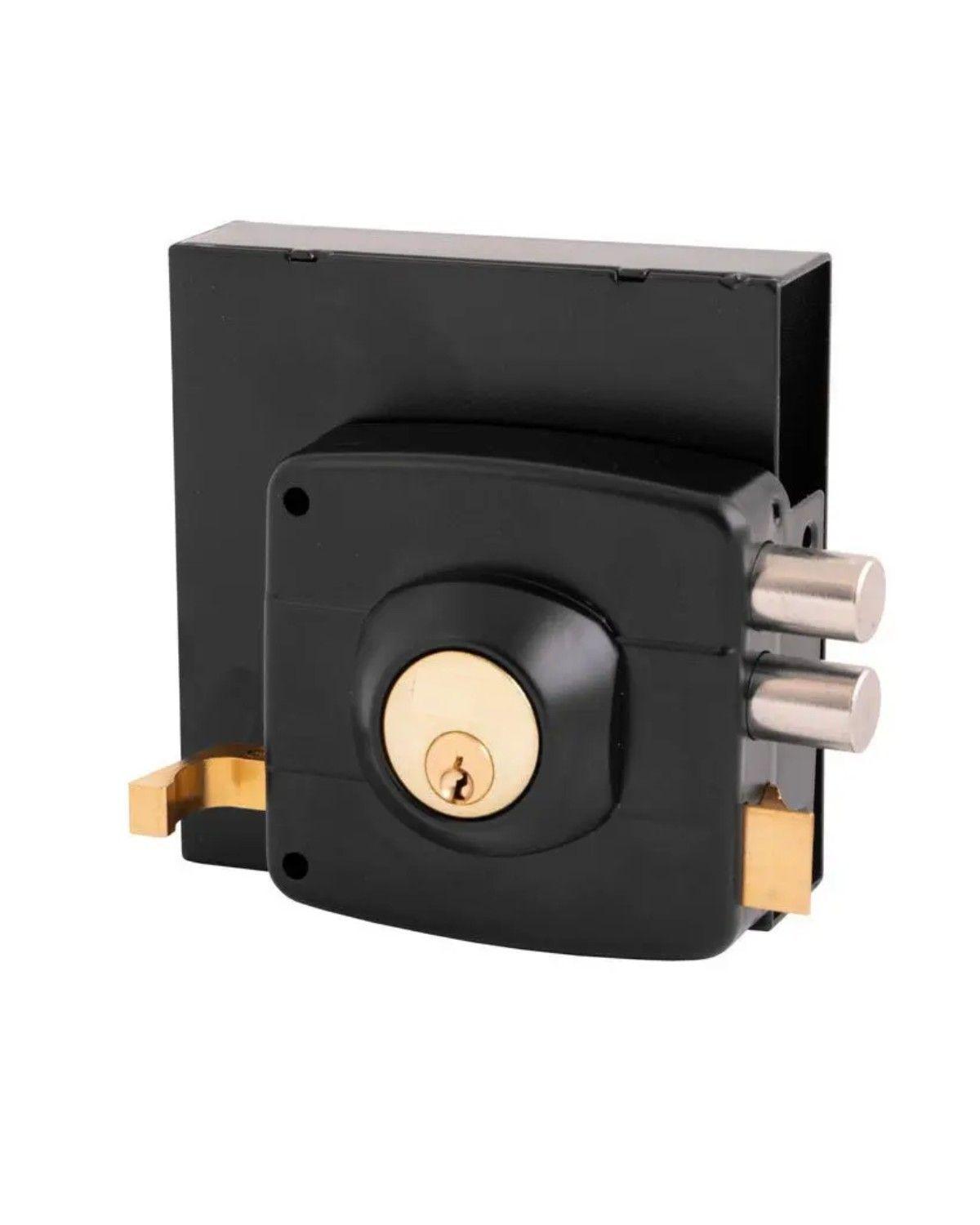 Cerradura Exterior Sobreponer 111 para Reja Negra Cilindro 30mm-0