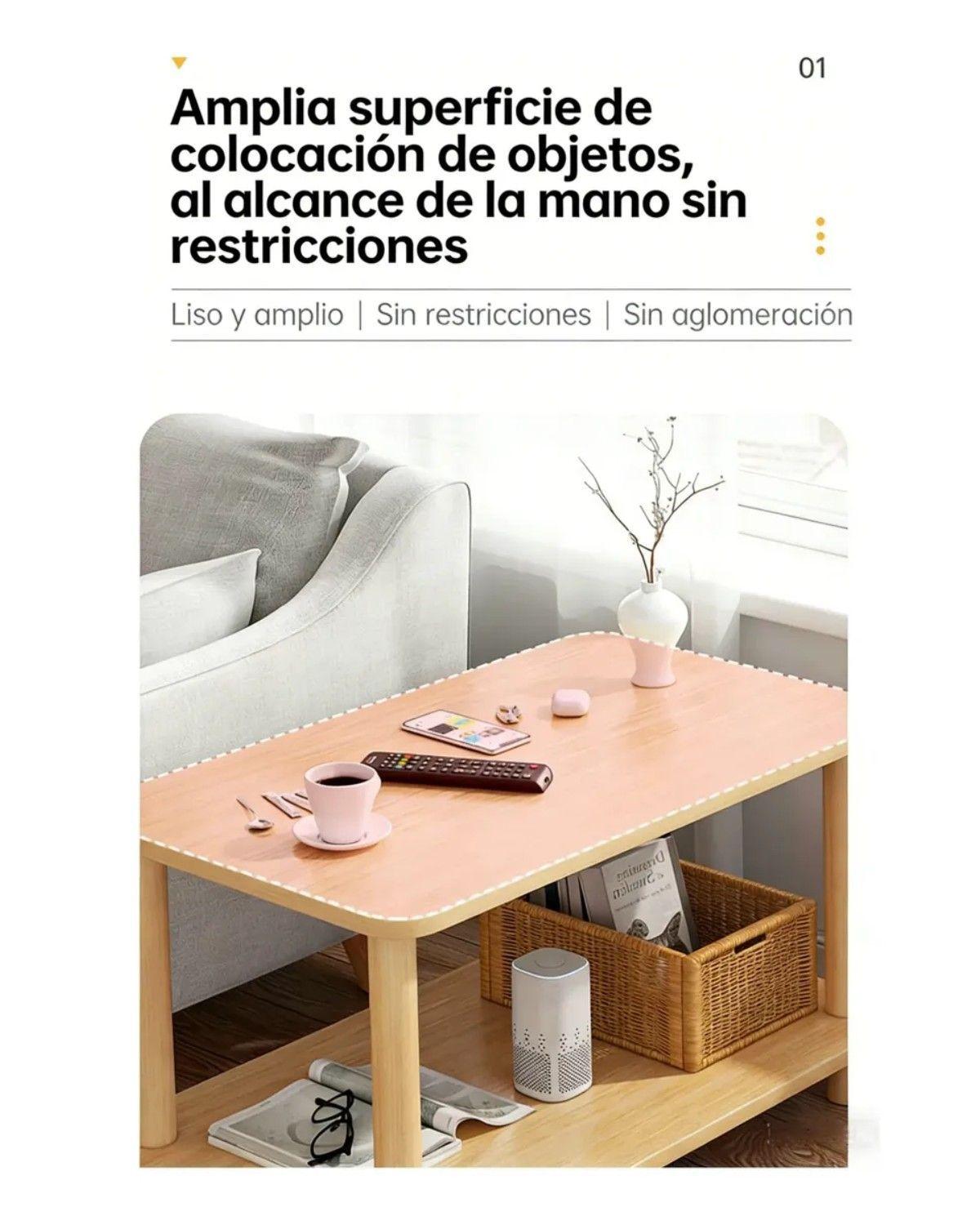 Mesa De Centro Minimalista Madera Sala De Estar Auxilia Mesa-3