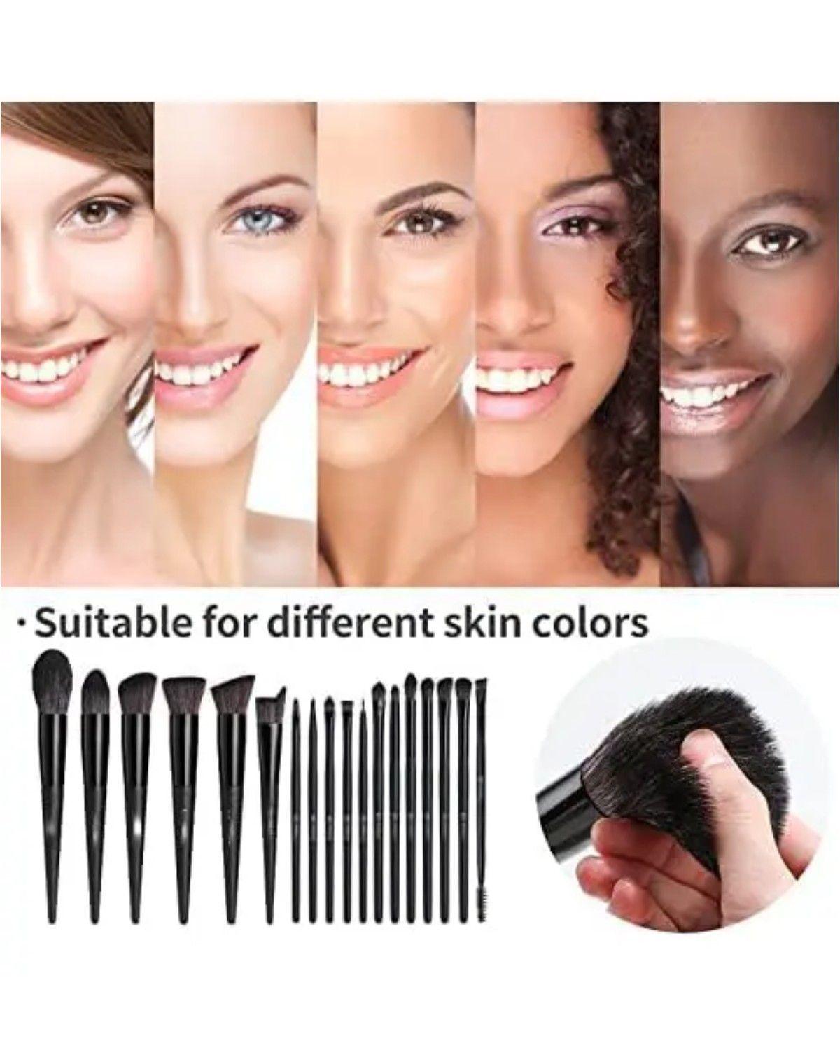 Set 18 Brochas De Maquillaje Profesionales Alta Calidad-3
