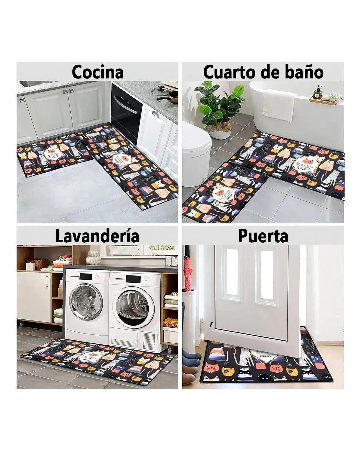 Alfombra Para Cocina, Piso Entrada Baño Antideslizante-4
