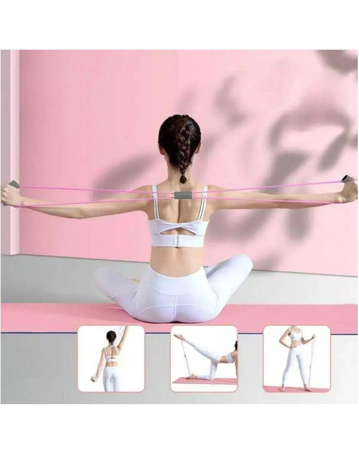 Pilates Y Yoga Bandas Elásticas De Resistencia Kit 11 Pzas-4