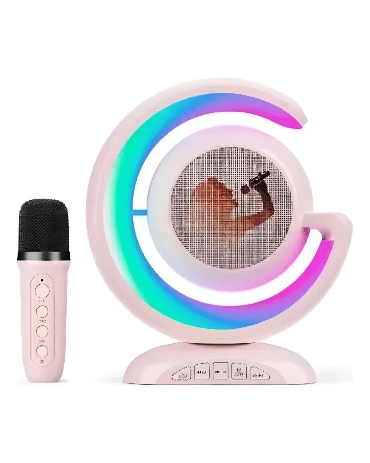 Parlante Karaoke Niños Con Microfono Portatil Recargable Bt-0