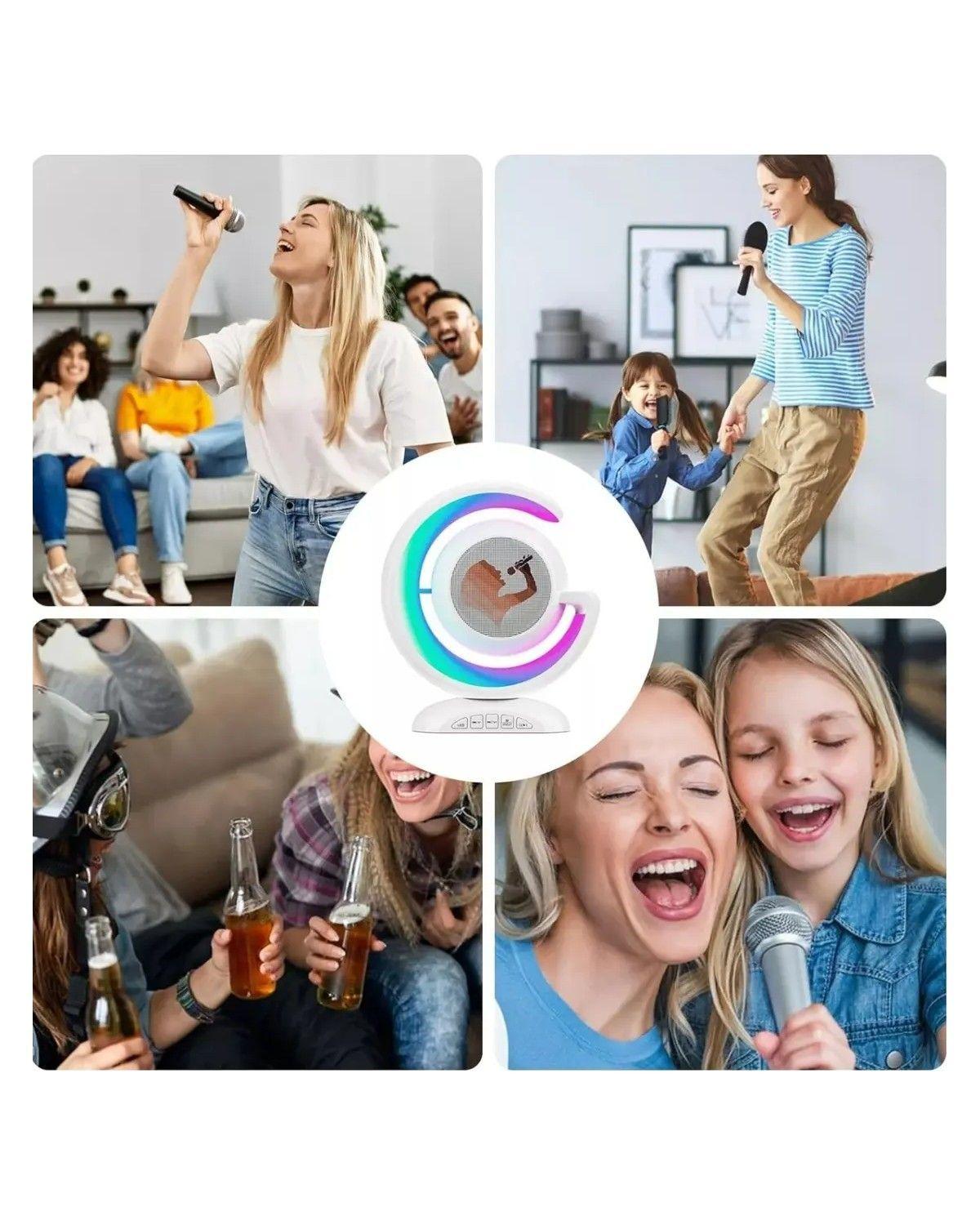 Parlante Karaoke Niños Con Microfono Portatil Recargable Bt-2