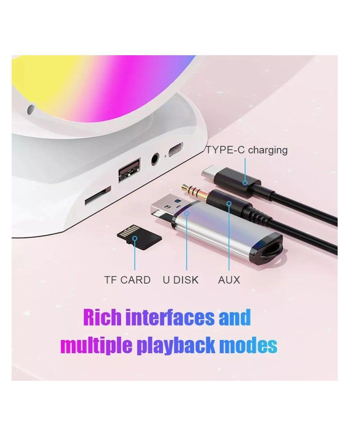 Parlante Karaoke Niños Con Microfono Portatil Recargable Bt-3