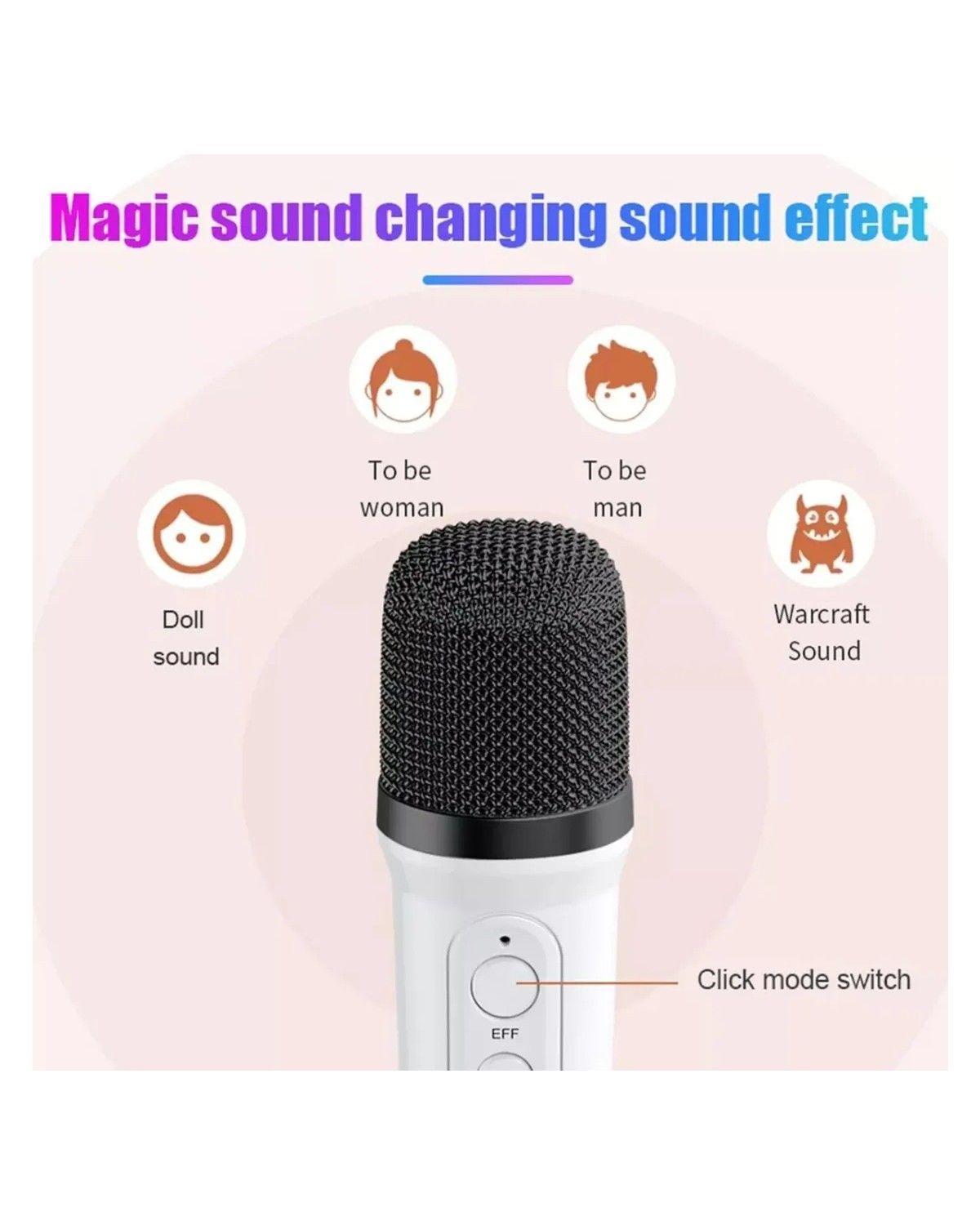 Parlante Karaoke Niños Con Microfono Portatil Recargable Bt-4