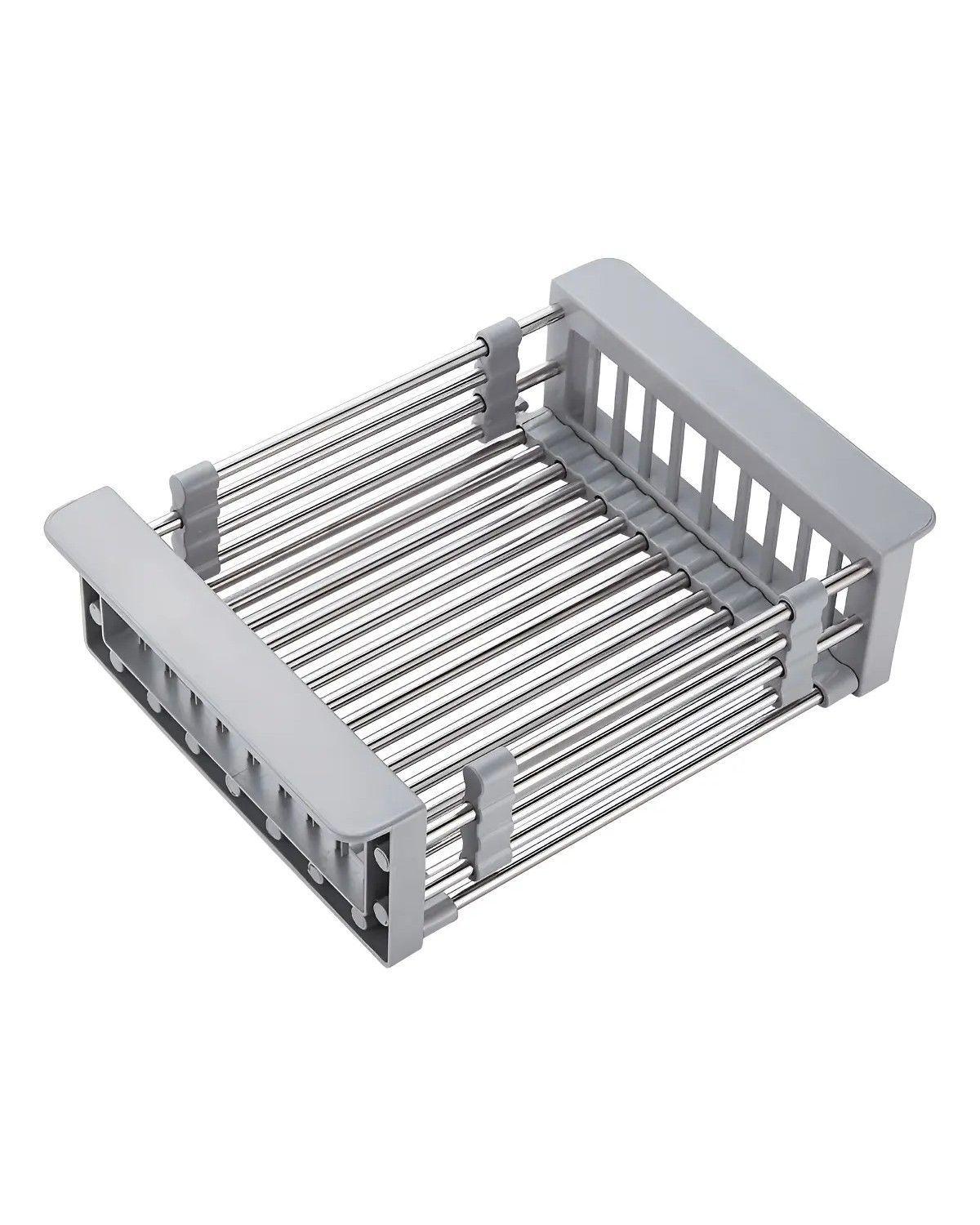 Rejilla Escurridor Para Lavaplatos Telescópica Ajustable Color Gris-2