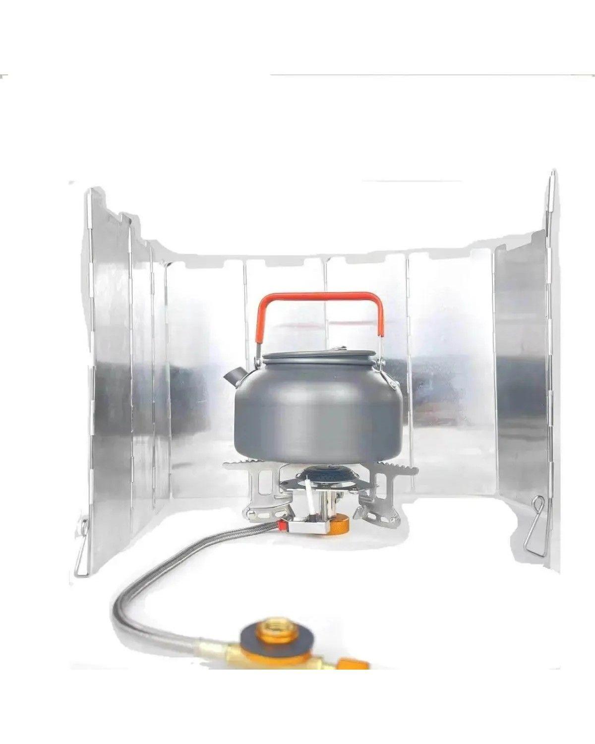 Protector De Viento Para Cocinilla Portatil Camping 67x24cm-2