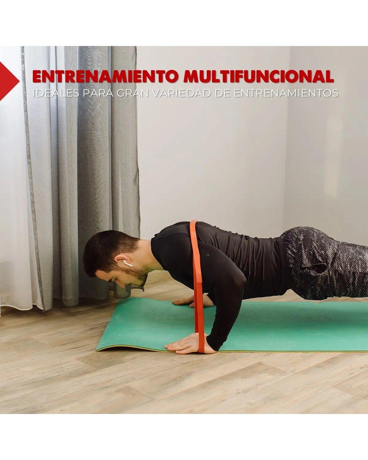 Bandas Elasticas Resistencia Set + Toalla Microfibra Color Negro-3