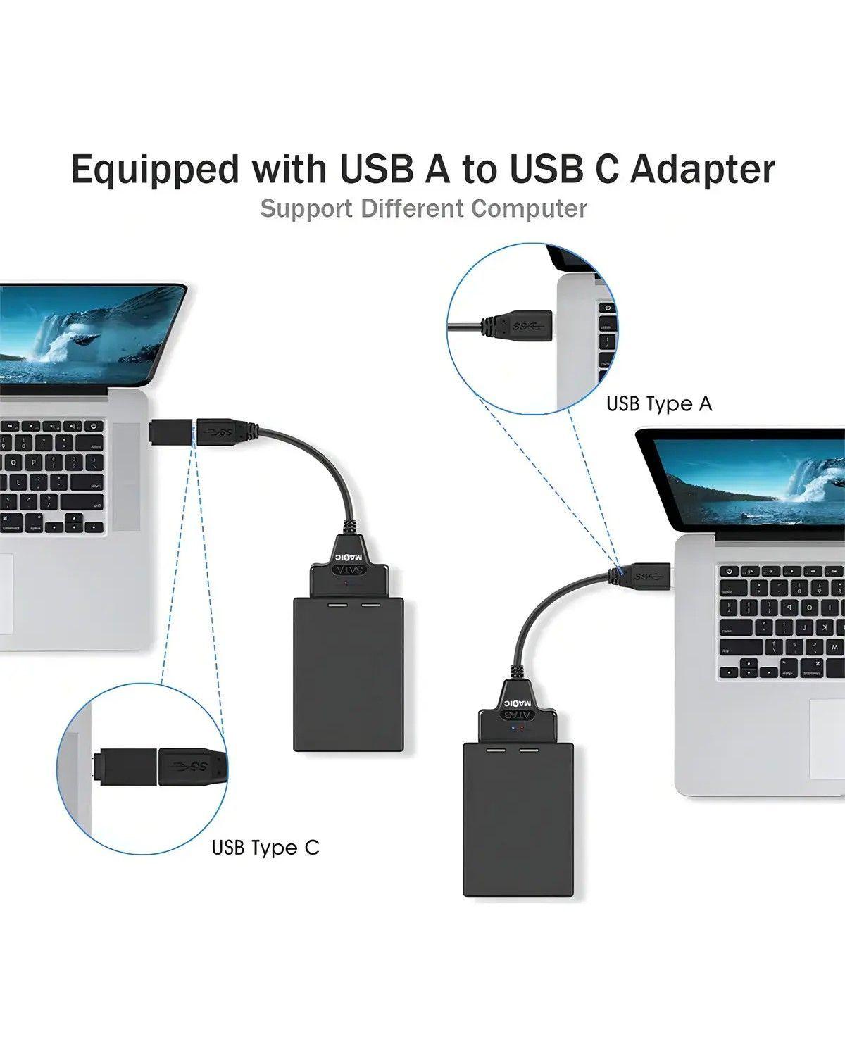Cable Adaptador Usb 3.0 A Sata Iii Para 2.5 Ssd Y Hdd Discos Duros Pc Notebooks-3