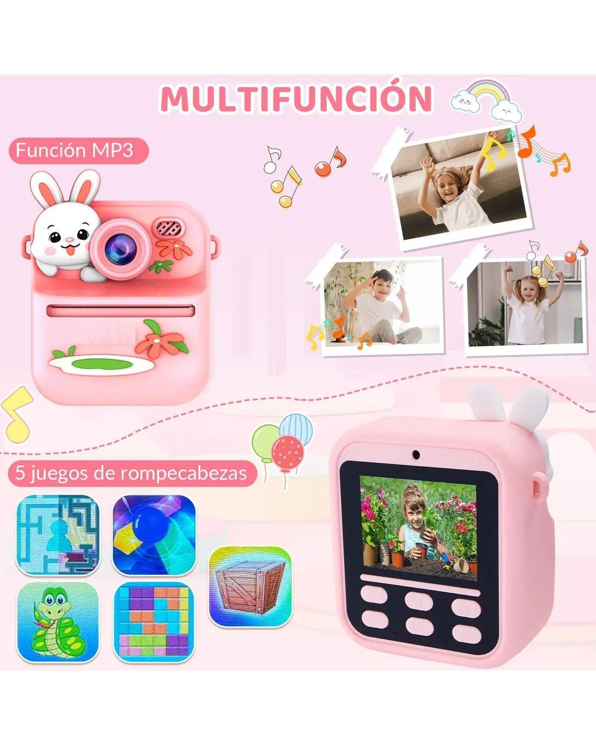 Cámara De Fotos Digital Para Niños Impresión Instantánea-3