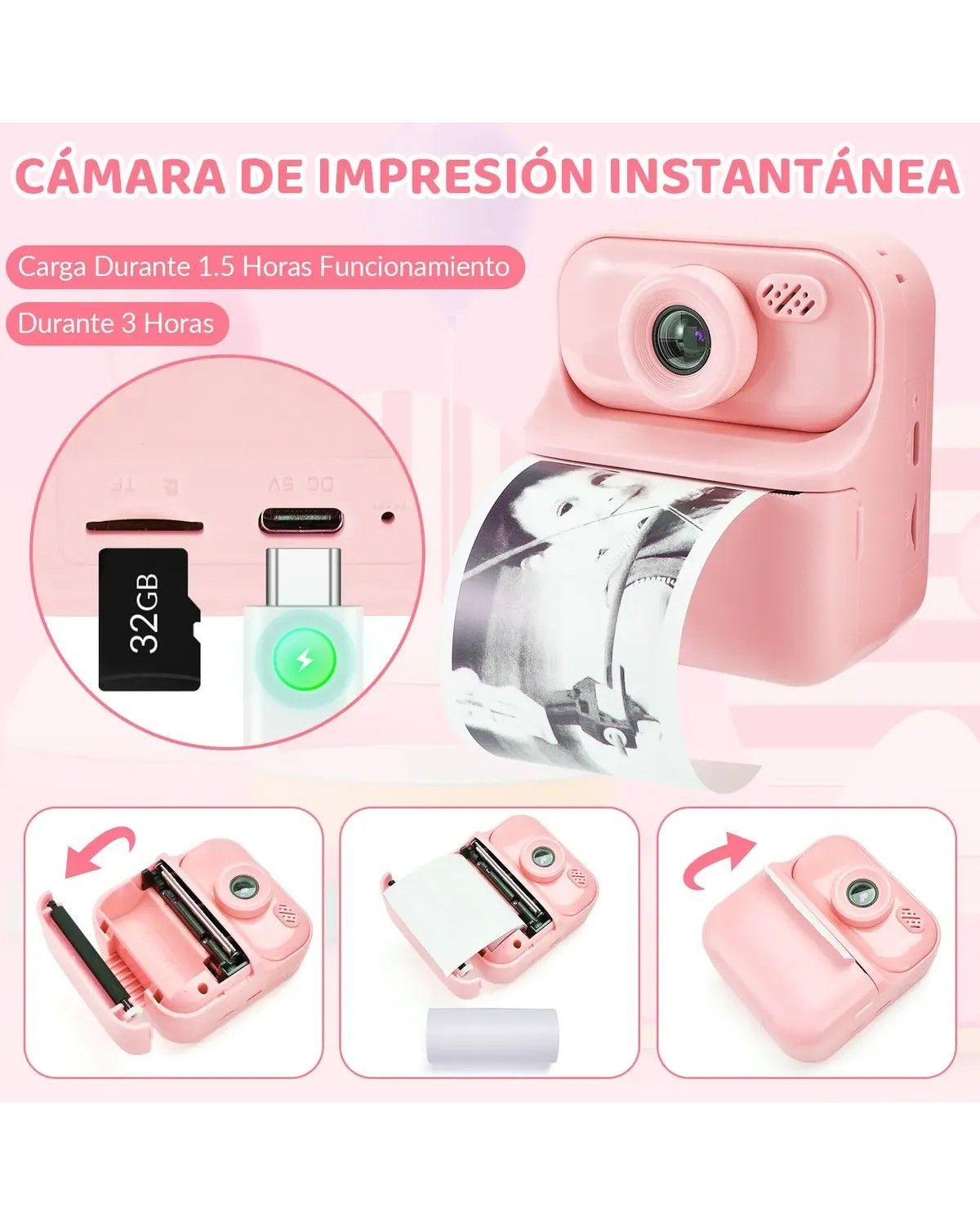 Cámara De Fotos Digital Para Niños Impresión Instantánea-4