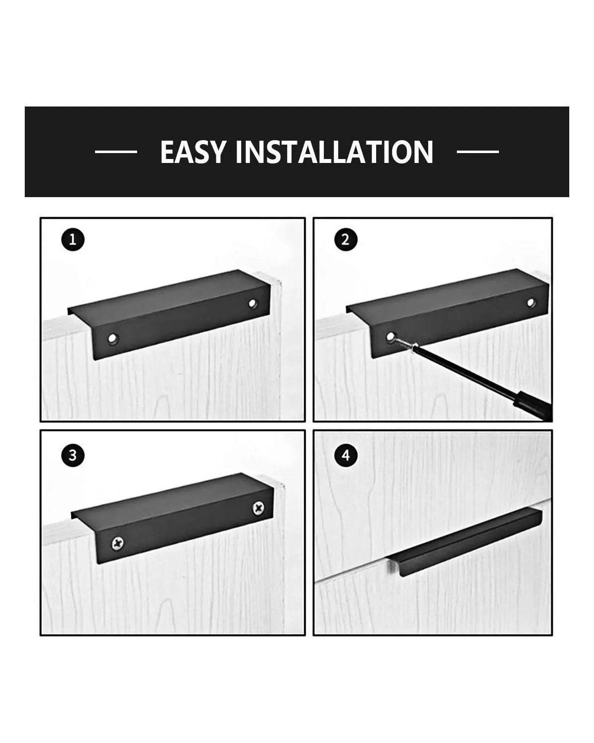 Tiradores Manilla Negro, Tirador Mueble Puerta 15cm 12 Unid-3